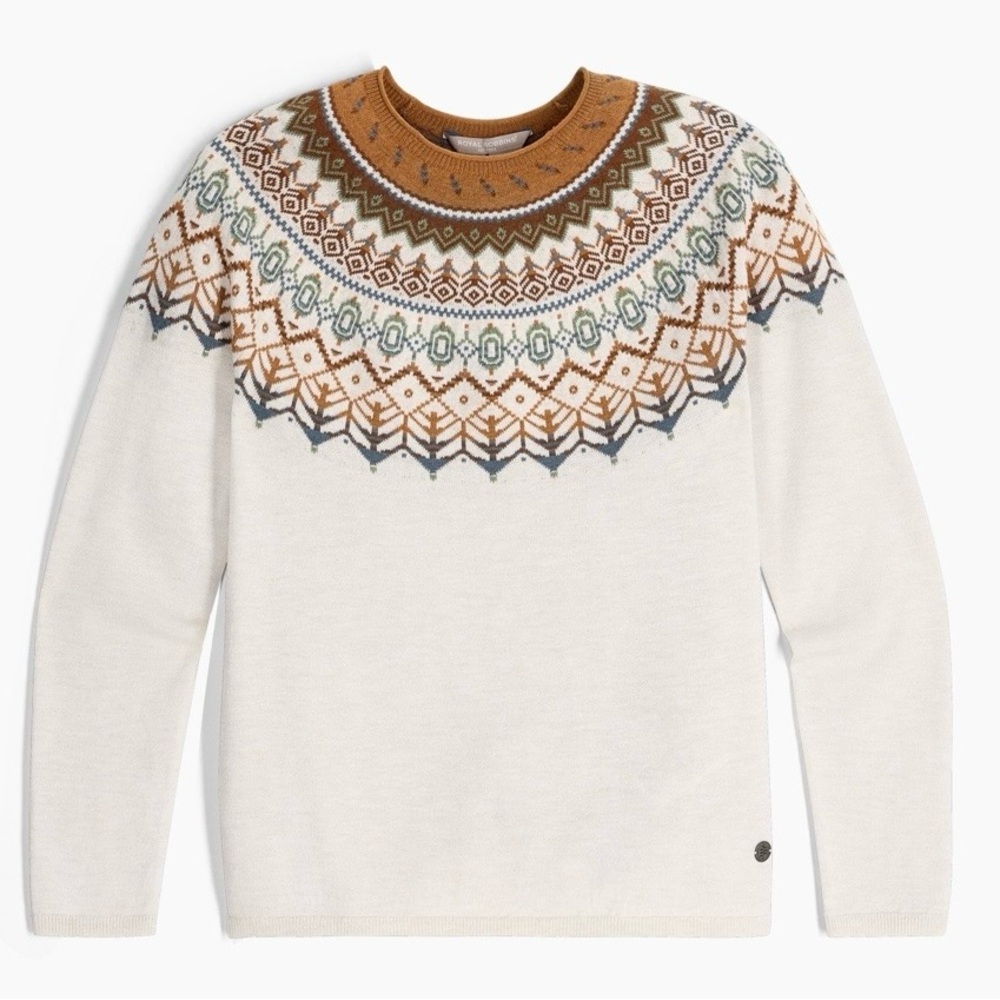 Royal Robbins Women’s Fairisle Crew Merino Wool Sweater Size Medium